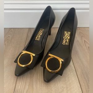 Salvatore Ferragamo Black Pump Heel